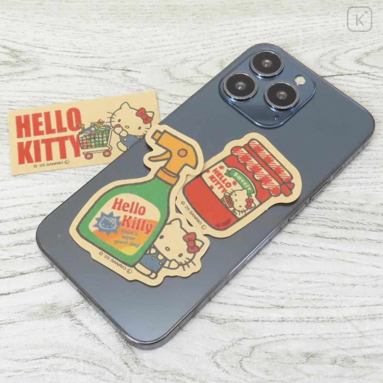 Japan Sanrio Kraft Sticker Set - Hello Kitty : Retro Supermarket - 2