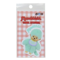 Japan Monchhichi Vinyl Sticker - Monchhichi Colors ID Photo : Turquoise