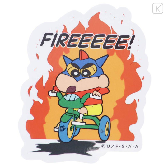 Japan Crayon Shin-chan Vinyl Sticker - Shinnosuke Nohara : Kamen Fire - 1