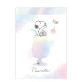 Japan Peanuts Mini Notepad - Snoopy & Woodstock : Watercolor Drink - 1