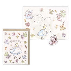 Japan Disney 3D Greeting Card - Alice in Wonderland : Thank You Tea Party