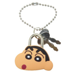 Japan Crayon Shin-chan Mini Mascot Padlock Keychain - Shinnosuke Nohara