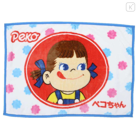 Japan Peko Chan Meyer Blanket - White Pink Blue - 1