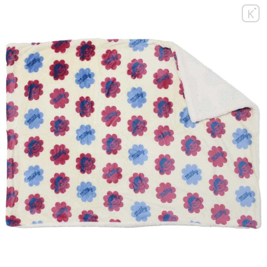 Japan Peko Chan Sheep Boa Blanket - Beige Pink Blue Milky Candy - 1