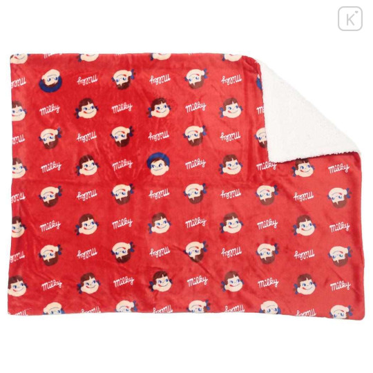 Japan Peko Chan Sheep Boa Blanket - Red Milky Candy - 1
