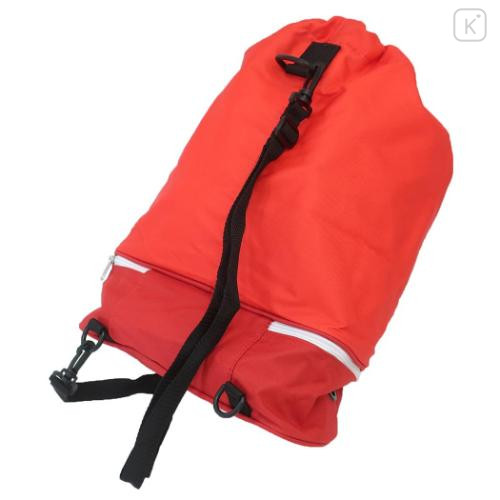 Japan Peko Chan Gym Sack Knapsack Drawstring Backpack - Milky Candy Red - 5