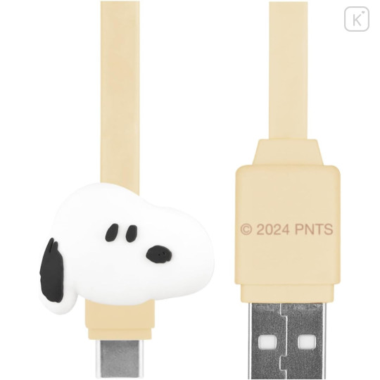 Japan Peanuts USB to Type-C Sync & Power Mascot Cable - Snoopy - 1