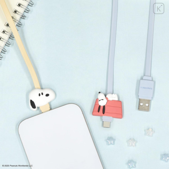 Japan Peanuts USB to Type-C Sync & Power Mascot Cable - Snoopy - 5