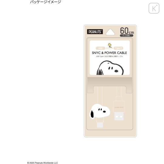 Japan Peanuts USB to Type-C Sync & Power Mascot Cable - Snoopy - 6