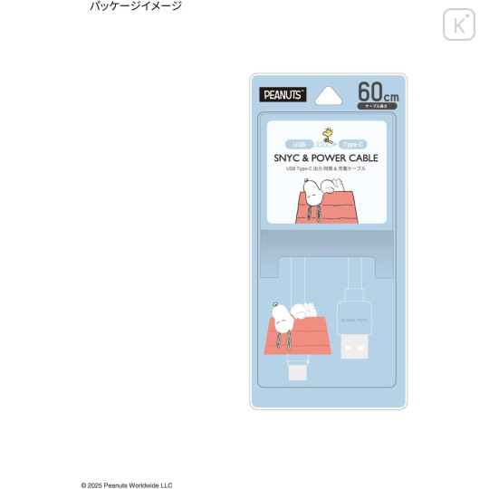 Japan Peanuts USB to Type-C Sync & Power Mascot Cable - Snoopy : House - 5