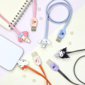 Japan Sanrio USB to Type-C Sync & Power Mascot Cable - Kuromi - 5