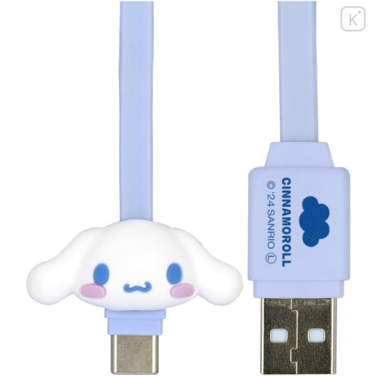 Japan Sanrio USB to Type-C Sync & Power Mascot Cable - Cinnamoroll - 1
