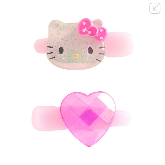 Japan Sanrio Original Kids Mini Hair Clip Set - Hello Kitty - 2
