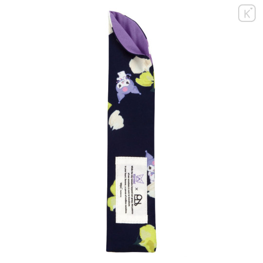 Japan Sanrio Bamboo Fan with Gift Box - Kuromi - 3