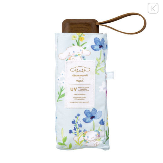 Japan Sanrio Mini Folding Umbrella - Cinnamoroll : Watercolor Flower - 2