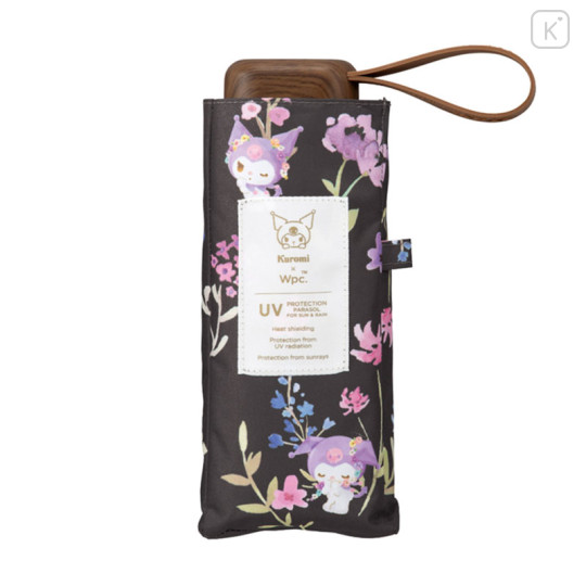 Japan Sanrio Wpc. Mini Folding Umbrella - Kuromi : Watercolor Flower - 2