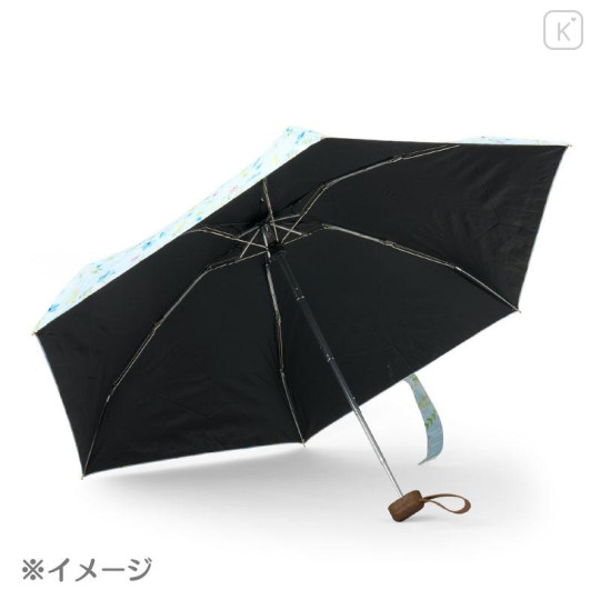Japan Sanrio Mini Folding Umbrella - Kuromi : Watercolor Flower - 4