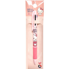 Japan Sanrio 3 Color Multi Ball Pen - Hello Kitty : Ribbon Doll Pink