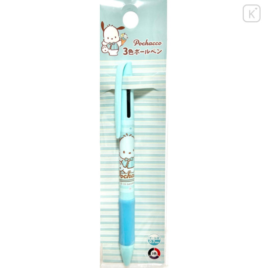 Japan Sanrio 3 Color Multi Ball Pen - Pochacco : Mint Ice Cream - 1