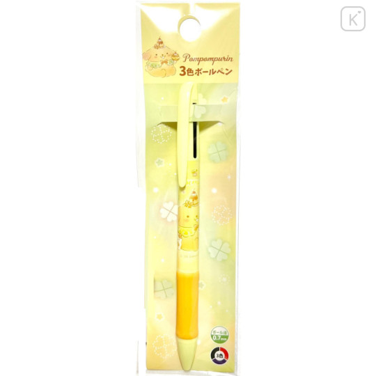 Japan Sanrio 3 Color Multi Ball Pen - Pompompurin : Pudding Fairy - 1