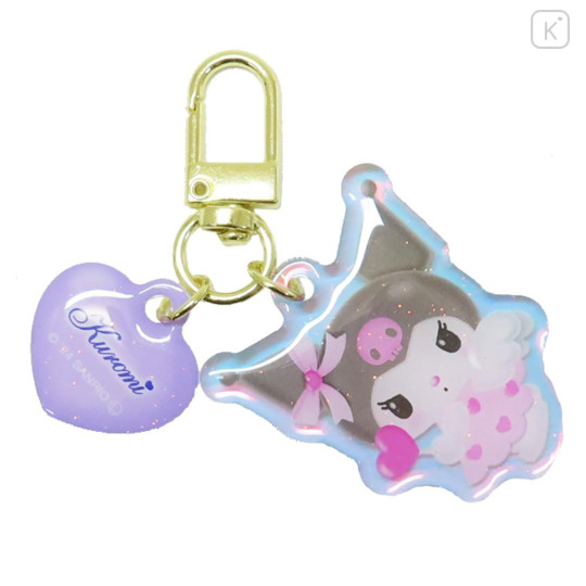 Japan Sanrio Acrylic Keychain - Kuromi : Dreaming Angel Aurora Heart - 1