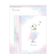 Japan Peanuts Volume Up Letter Envelope Set - Snoopy & Woodstock : Watercolor Drink