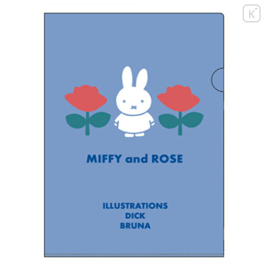 Japan Miffy A4 Clear File Folder - Miffy : Rose Purple - 1
