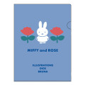 Japan Miffy A4 Clear File Folder - Miffy : Rose Purple - 1