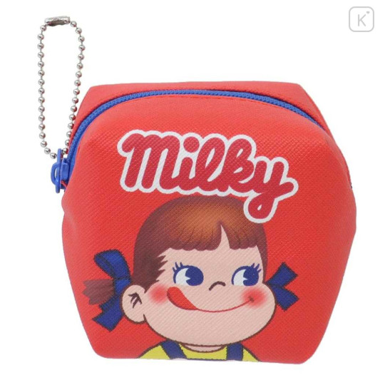 Japan Peko Chan Round Mini Pouch - Milky Candy Red - 1