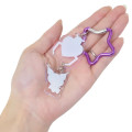 Japan Sanrio Swinging Acrylic Keychain - Kuromi : Star Carabiner - 2