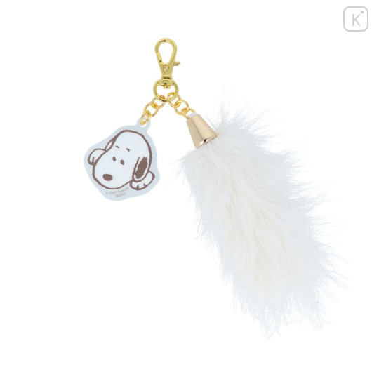 Japan Peanuts Dangling Tail Mascot Keychain - Snoopy : White - 1