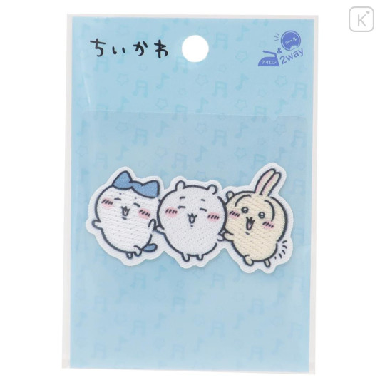 Japan Chiikawa Iron-on and Sticker Patch - Chiikawa & Hachiware & Usagi : Best Friends Hang Out - 1