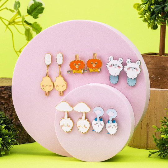 Japan Chiikawa Earrings - Usagi : Halloween Pumpkin Hunter - 2