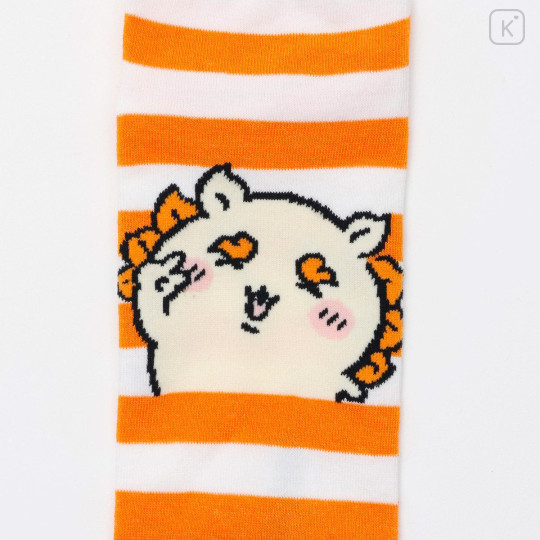 Japan Chiikawa Crew Socks - Shisa : Yeah Striped Orange - 2