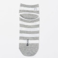 Japan Chiikawa Crew Socks - Rakko : Yeah Striped Grey - 3
