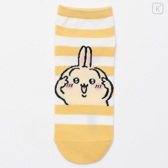 Japan Chiikawa Crew Socks - Usagi : Yeah Striped - 1