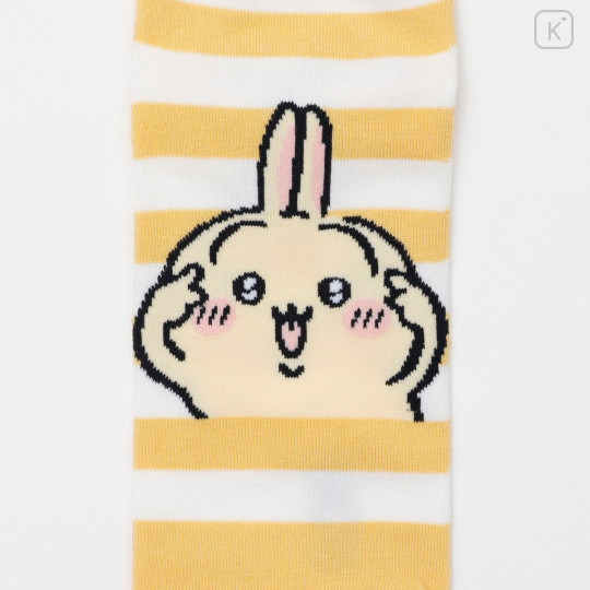 Japan Chiikawa Crew Socks - Usagi : Yeah Striped - 2