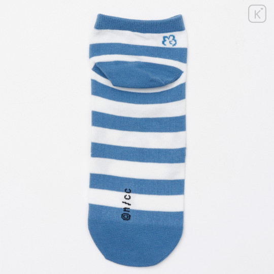 Japan Chiikawa Crew Socks - Hachiware : Yeah Striped Blue - 3