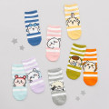 Japan Chiikawa Crew Socks - Hachiware : Yeah Striped Blue - 6
