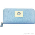 Japan Chiikawa Long Wallet - Chiikawa & Hachiware & Usagi : Happy Dance Embossed Blue - 8