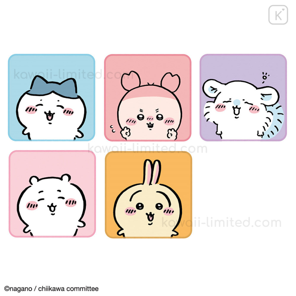 Japan Chiikawa Petit Towel Handkerchief Set - Happy Characters