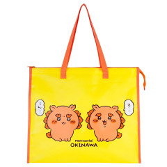 Japan Chiikawa Souvenir Laminated Woven PP Eco Shopping Bag - Shisa : Shisa Souvenir Shop Tanned Okinawa