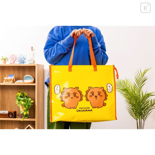 Japan Chiikawa Souvenir Laminated Woven PP Eco Shopping Bag - Shisa : Shisa Souvenir Shop Tanned Okinawa - 2