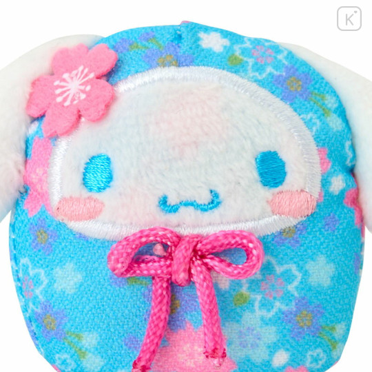 Japan Sanrio Plush Magnet - Cinnamoroll : Sakura Daruma - 3