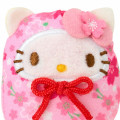 Japan Sanrio Plush Magnet - Hello Kitty : Sakura Daruma Pink - 3