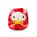 Japan Sanrio Plush Magnet - Hello Kitty : Sakura Daruma Red - 1
