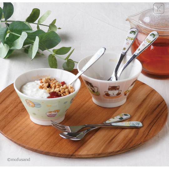 Japan Mofusand Stainless Steel Spoon - Donut Cat - 2