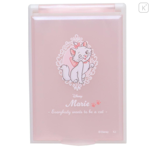 Japan Disney Folding Mirror - Marie : Wink Pink - 1