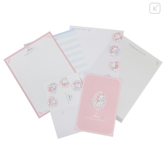 Japan Disney Volume Up Letter Envelope Set - Marie : Wink Pink - 1