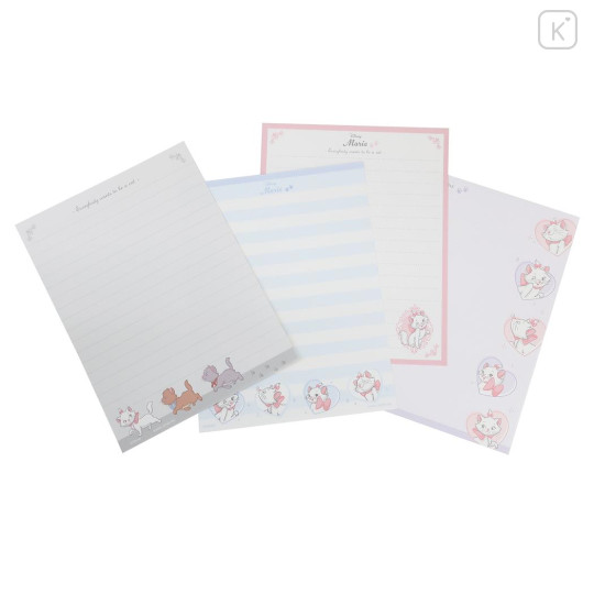 Japan Disney Volume Up Letter Envelope Set - Marie : Wink Pink - 2